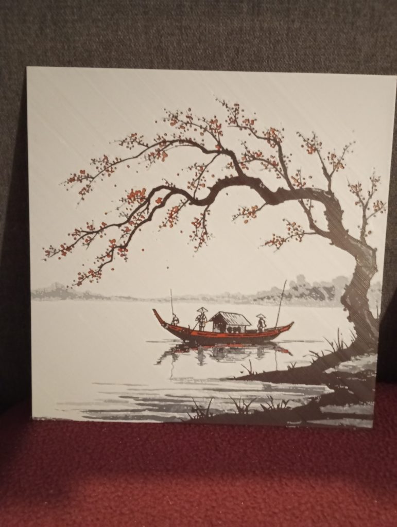 Arbre japonais et barqu